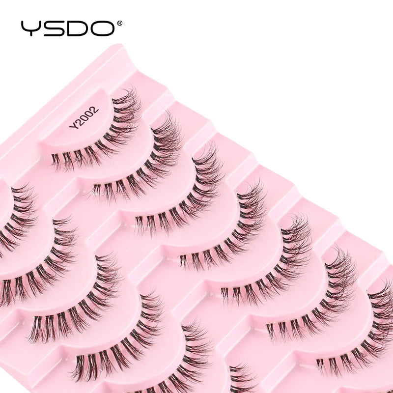 YSDO Half Eyelashes 3/10 pairs Natural Full False Eyelashes 3d Lashes  Cat Eye Fake Eyelashes Extension Faux Cils Makeup Tools