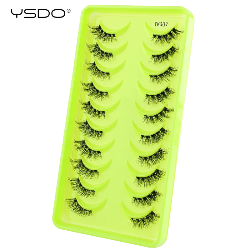 YSDO Half Eyelashes 3/10 pairs Natural Full False Eyelashes 3d Lashes  Cat Eye Fake Eyelashes Extension Faux Cils Makeup Tools