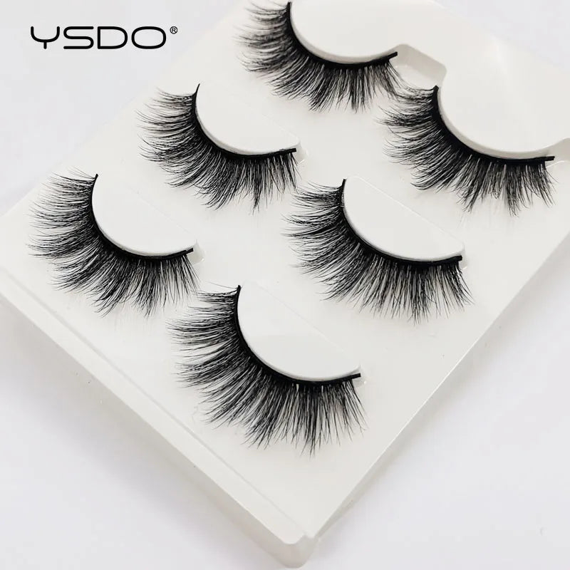 YSDO Half Eyelashes 3/10 pairs Natural Full False Eyelashes 3d Lashes  Cat Eye Fake Eyelashes Extension Faux Cils Makeup Tools