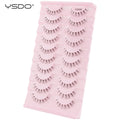 YSDO Half Eyelashes 3/10 pairs Natural Full False Eyelashes 3d Lashes  Cat Eye Fake Eyelashes Extension Faux Cils Makeup Tools