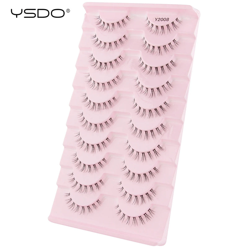 YSDO Half Eyelashes 3/10 pairs Natural Full False Eyelashes 3d Lashes  Cat Eye Fake Eyelashes Extension Faux Cils Makeup Tools