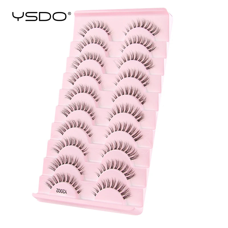 YSDO Half Eyelashes 3/10 pairs Natural Full False Eyelashes 3d Lashes  Cat Eye Fake Eyelashes Extension Faux Cils Makeup Tools