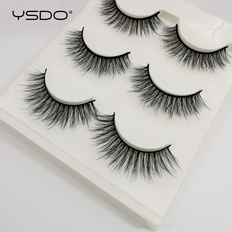 YSDO Half Eyelashes 3/10 pairs Natural Full False Eyelashes 3d Lashes  Cat Eye Fake Eyelashes Extension Faux Cils Makeup Tools