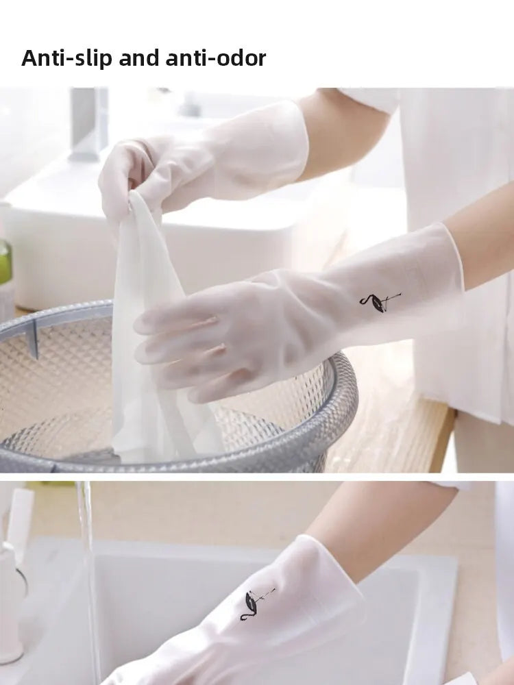 Waterproof Housework Cleaning Gloves Kitchen Cleaning Latex Laundry Dishwashing Gloves Wear Resistant Rubber Gloves