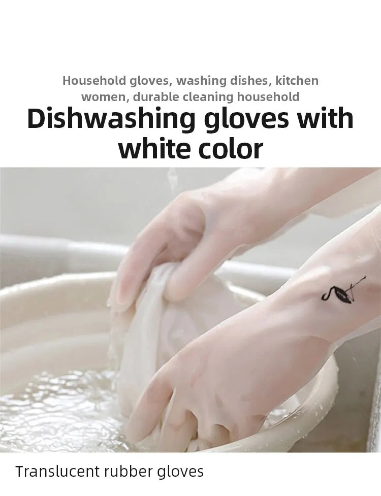 Waterproof Housework Cleaning Gloves Kitchen Cleaning Latex Laundry Dishwashing Gloves Wear Resistant Rubber Gloves