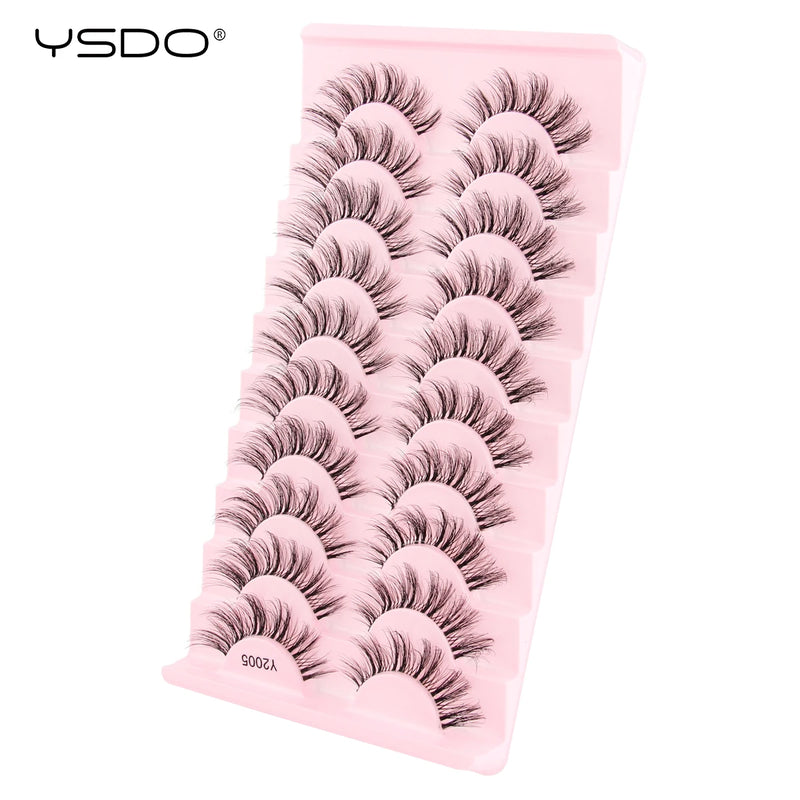 YSDO Half Eyelashes 3/10 pairs Natural Full False Eyelashes 3d Lashes  Cat Eye Fake Eyelashes Extension Faux Cils Makeup Tools